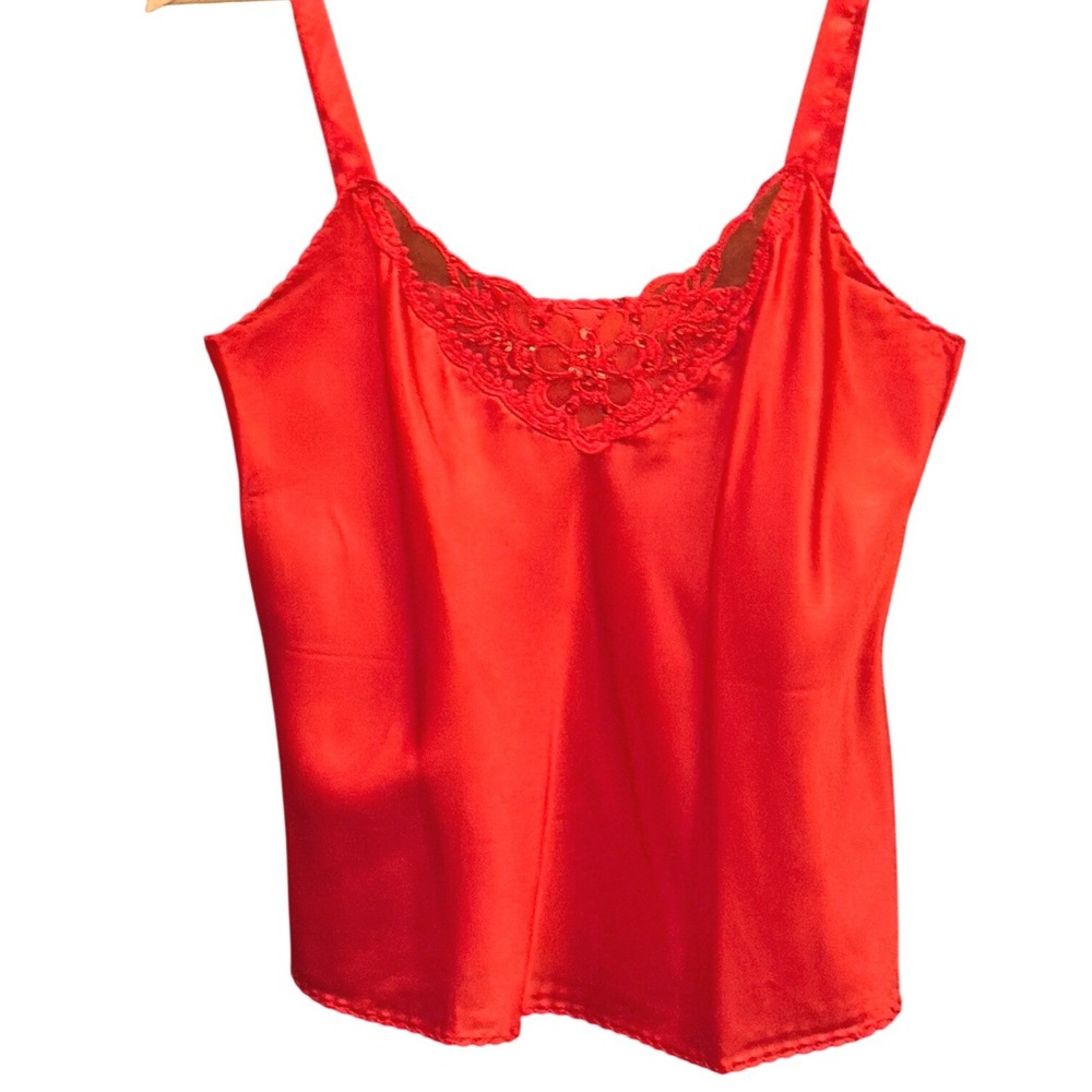 90s Chic by HIS Satin Camisole Top Coquette Romantic Regencycore Old Hollywood